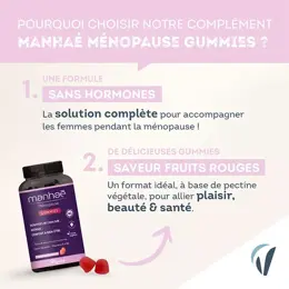 Manhaé Ménopause - Bouffées de chaleur, fatigue - Pollen BIO - 60 gummies