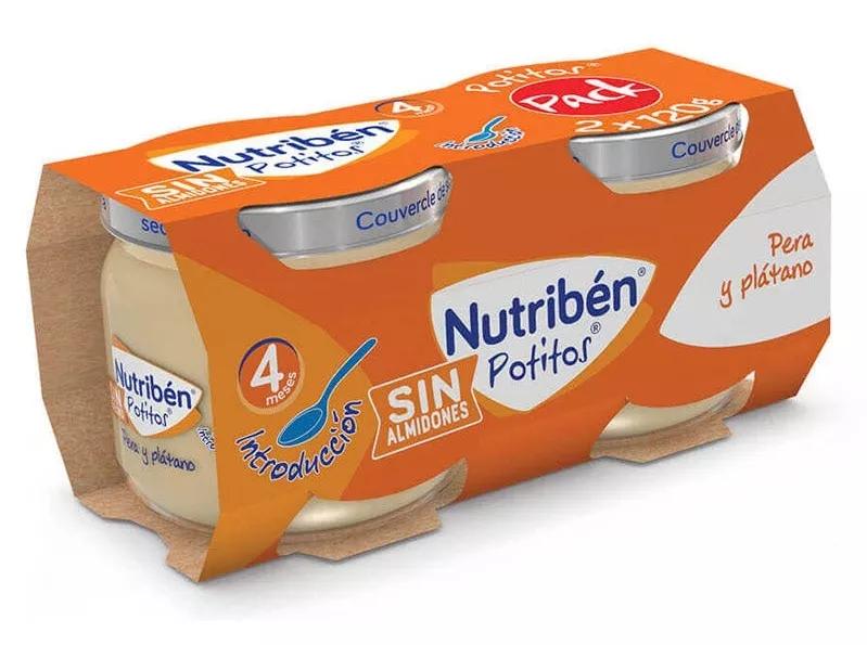 Nutribén Potitos Introductie tot Multifruit Peer en Banaan + 4m 2x120 gr