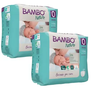 Bambo Nature Diapers T0 (1-3 Kg) 2x24 pcs