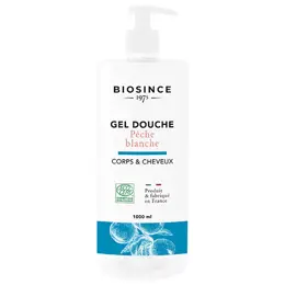 Biosince 1975 Gel Douche Corps & Cheveux Pêche Blanche Bio 1L