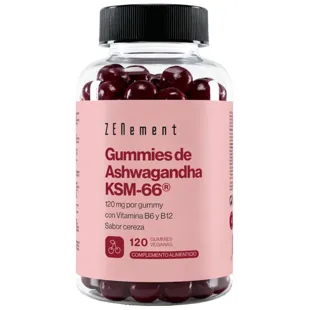 ZENement Ashwagandha KSM-66 Cherry 120 Vegan Gummies