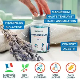 Nutri&Co Magnésium + Vitamine B6 Stress et Tonus 120 gélules Vegan