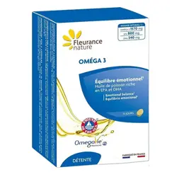 Fleurance Nature - Stress - Oméga 3 - 60 capsules