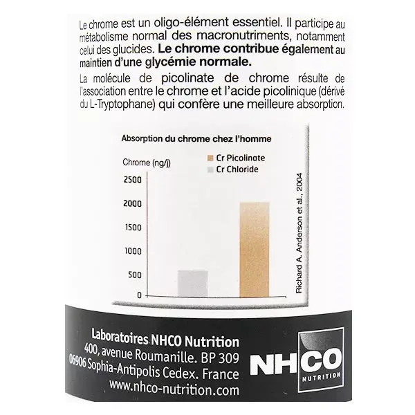 NHCO Amino-Chélaté Chrome 84 gélules