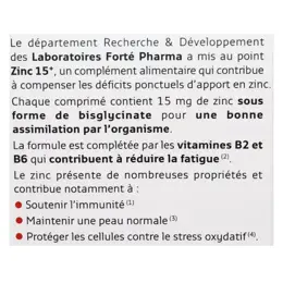 Forté Pharma Zinc 15+ Défenses Immunitaires 60 comprimés