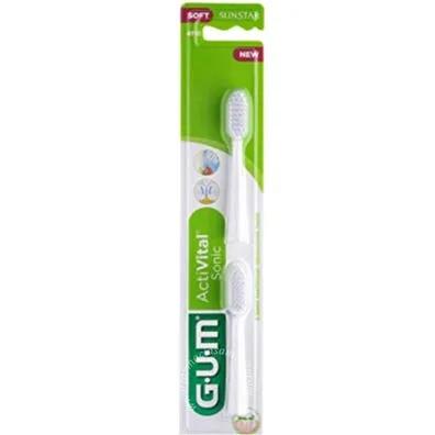 Gum Sonic Daily Spazzolino Batteria Refill White 2 Pezzi