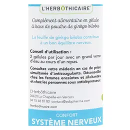 L'Herbôthicaire Ginkgo Biloba Bio 60 gélules