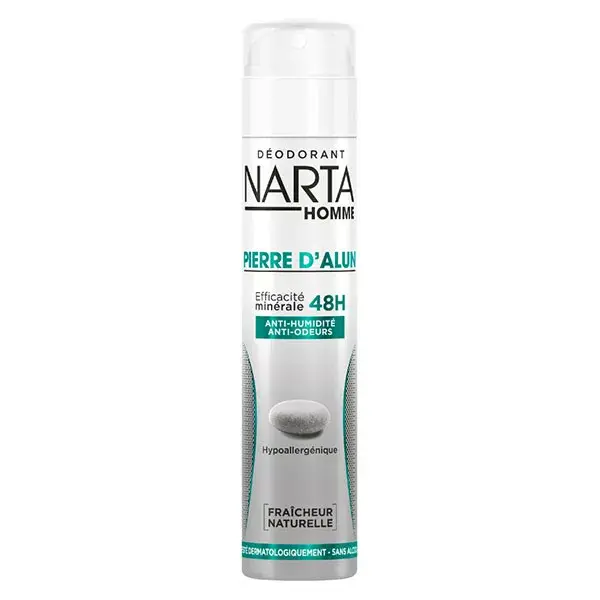 Narta Homme Pierre d'Alun Deodorante 48h Anti-Umidità Anti-Odori Spray 200ml