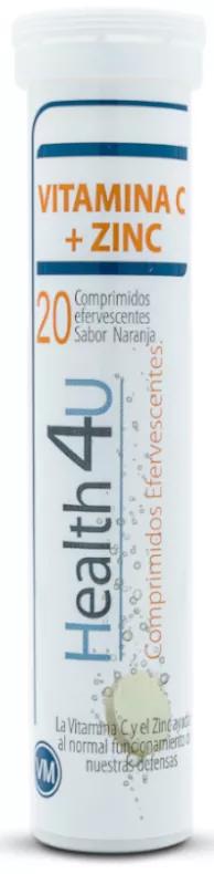 H4U Vitamina C + Zinc 20 Comprimidos Efervescentes Naranja