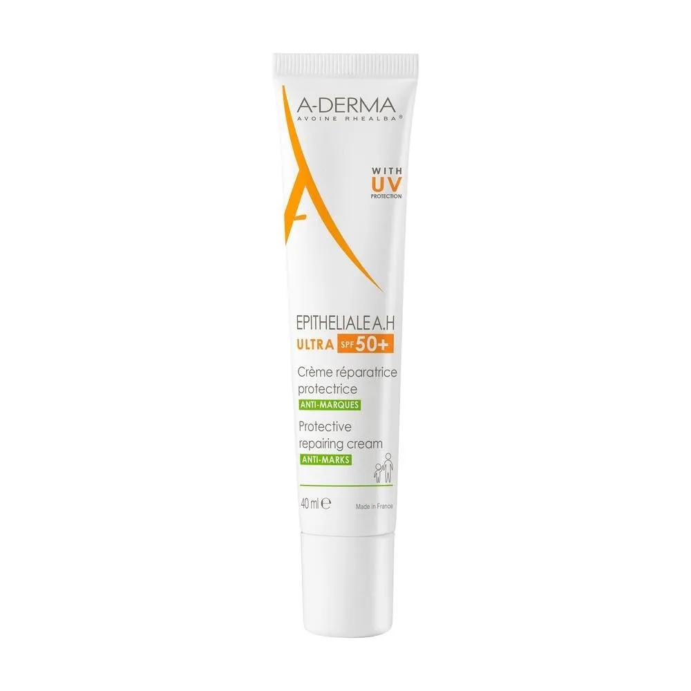 A-Derma A-D Epitheliale AH Ultra Crema SPF50+ Crema Ristrutturante e Protettiva per Viso e Corpo 40 ml