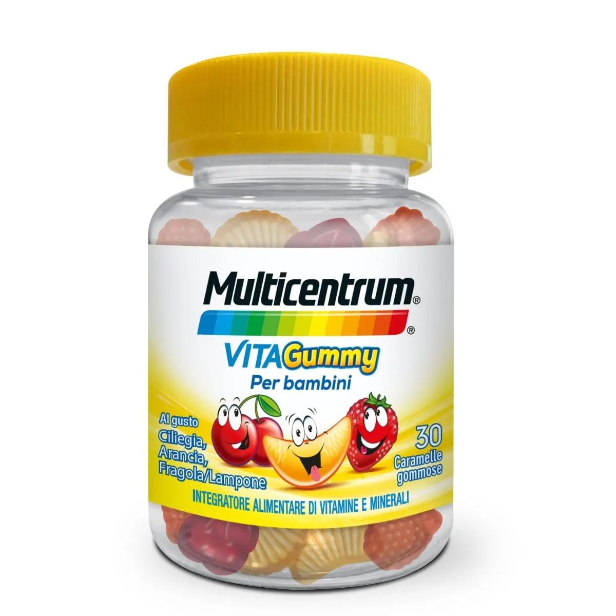 Multicentrum VitaGummy Integratore Vitamine e Minerali Bambini 3+ anni Vitamina D Iodio 30 Caramelle