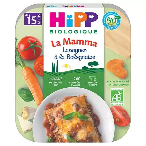 Hipp Bio La Mamma Lasagnes à la Bolognaise +15m 250g