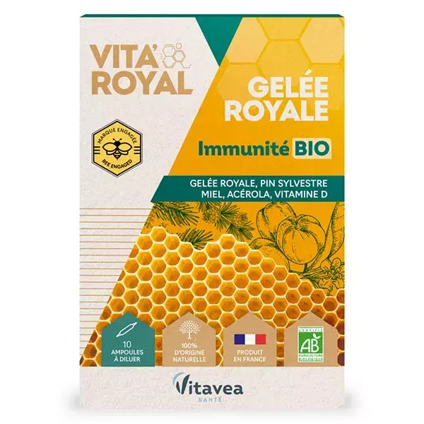 Vitavea Vita'Royal Gelée Royale Immunité Bio 10 ampoules