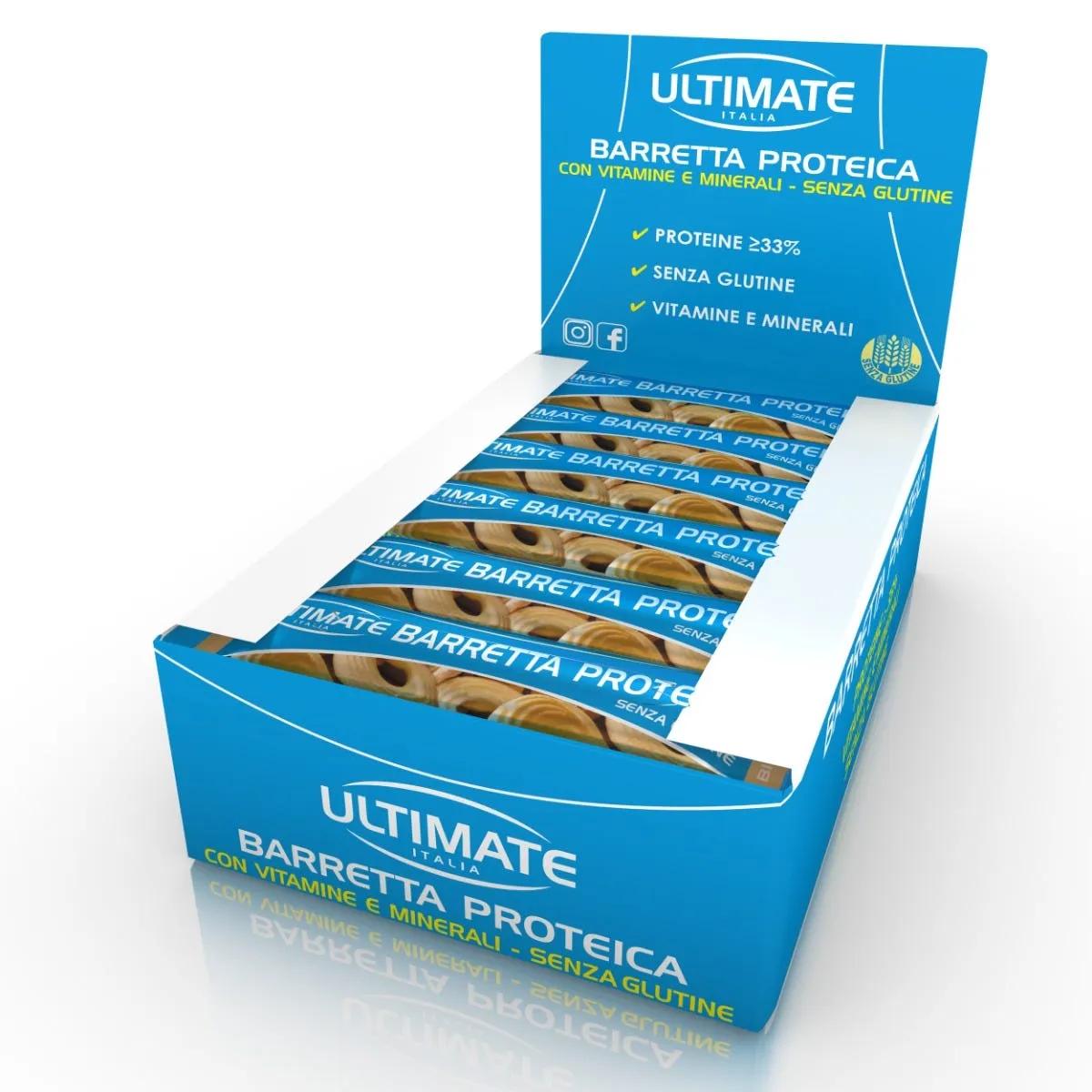 Ultimate Barrette Proteiche Gusto Biscotto Box da 24 Pezzi