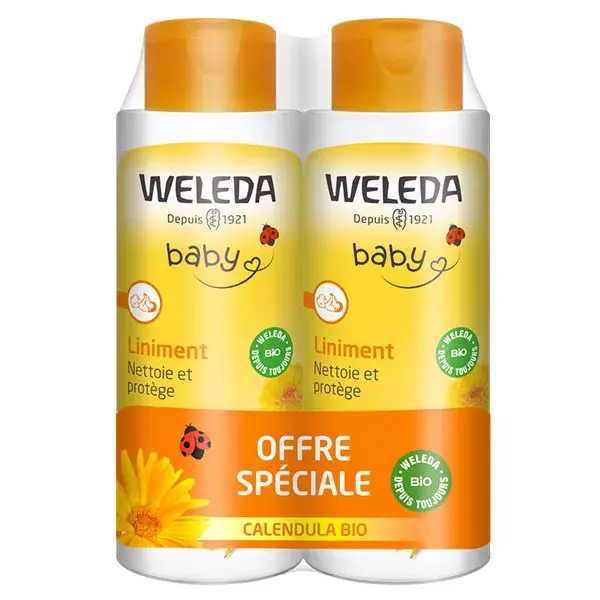 Weleda Baby Calendula Liniment Organic Pack of 2 x 400ml