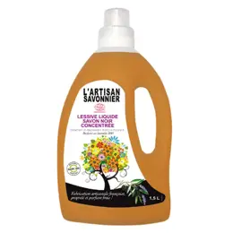 L'Artisan Savonnier Entretien Lessive Liquide Concentrée Savon Noir Lavandin Bio  1500ml