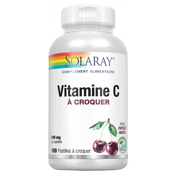 Solaray Vitamin C 500mg Chewable Tablets x 100 