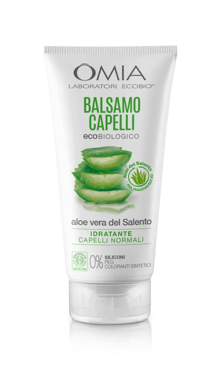 Omia Balsamo Capelli Bio Idratante Per Capelli Normali All'Aloe Vera Del Salento 180 ml