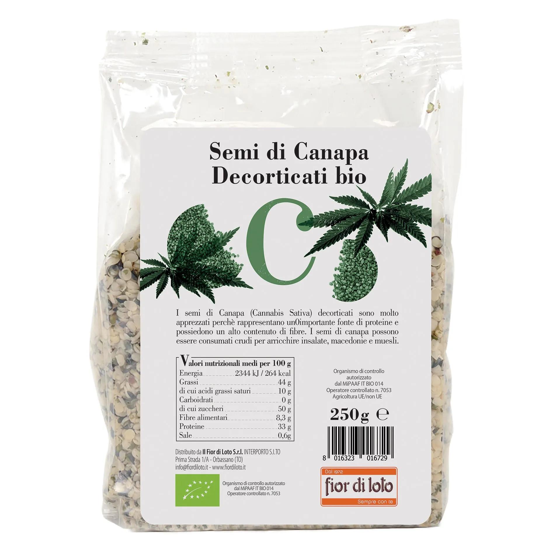 Fior di Loto Semi di Canapa Decorticati Bio 250 g