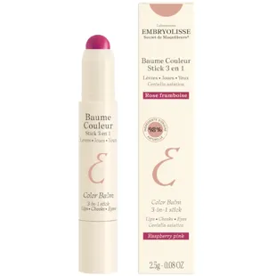 Embryolisse Baume Couleur Stick 3-en-1 Framboise 2,5 gr