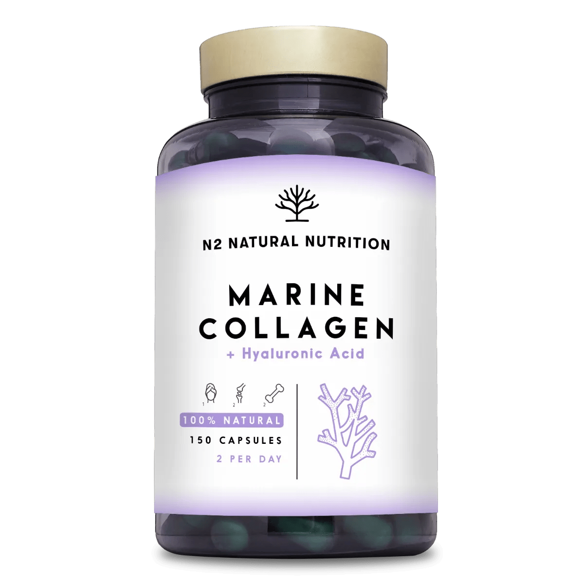 N2 Natural Nutrition Collagene Marino con Acido Ialuronico 150 Capsule