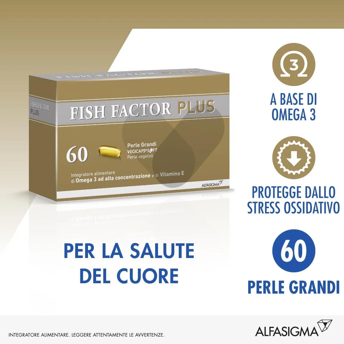 Fish Factor Plus Integratore Omega 3 60 Perle Grandi