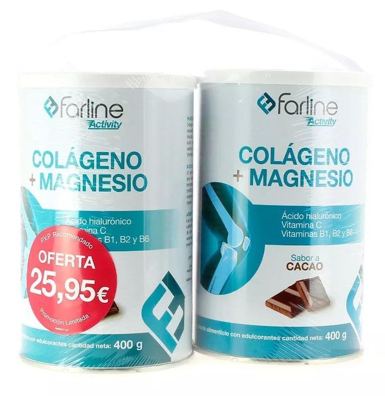 Colagénio + Magnésio Sabor Cacão Farline Activity 2x400 gr
