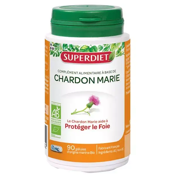 Superdiet Chardon Marie Bio 90 gélules