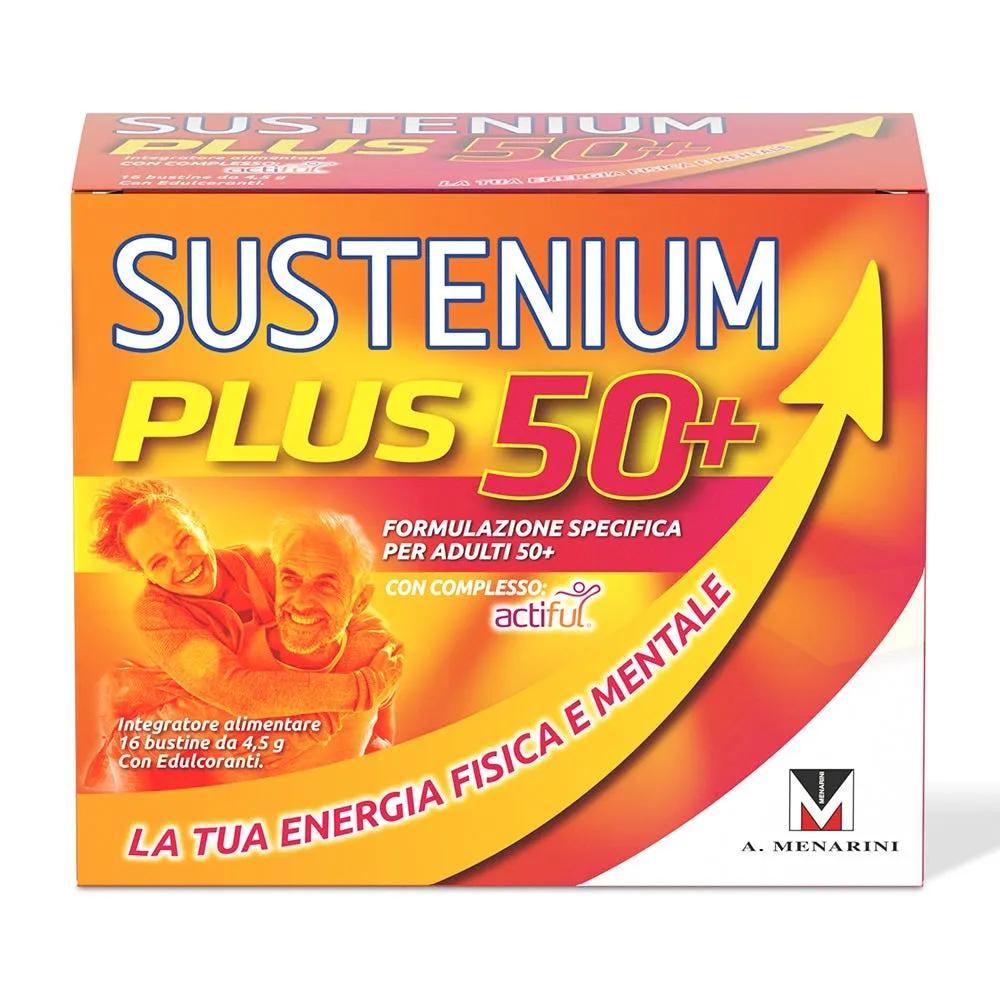 Sustenium Plus 50+ Integratore Per Energia Fisica e Mentale 16 Bustine