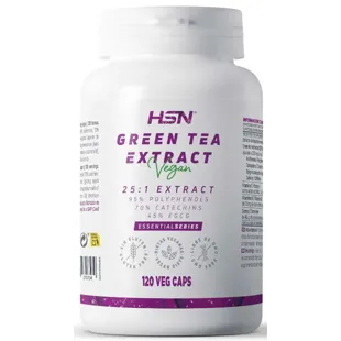HSN Green Tea Extract (25:1) 500mg 120 Vegetable Capsules