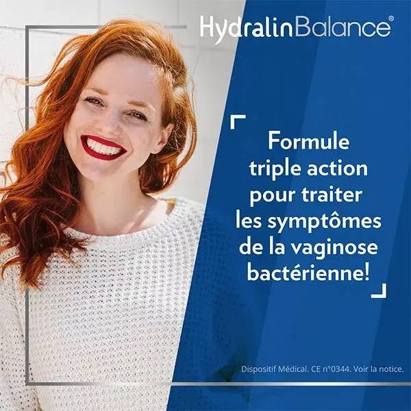 Hydralin Balance Gel Vaginal Contre Vaginose Bactérienne Triple Action Lot de 2 x 7 tubes