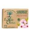 Le Petit Olivier - 2 Savonnettes Extra Douces - Fleur de Cerisier 2 x 100g