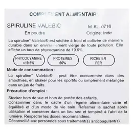 Valebio Spiruline en Poudre Bio 200g