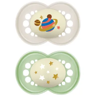 MAM Original Night Pacifier Neutral Shiny +16m 2 pcs