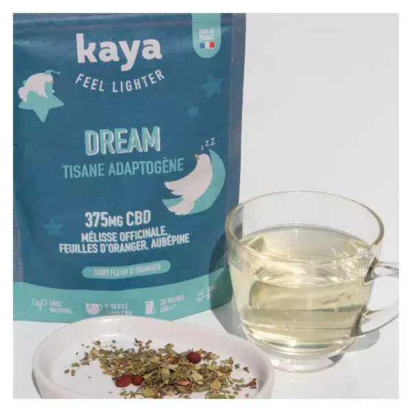 Kaya Tisane adaptogène Sommeil au CBD et plantes 45g