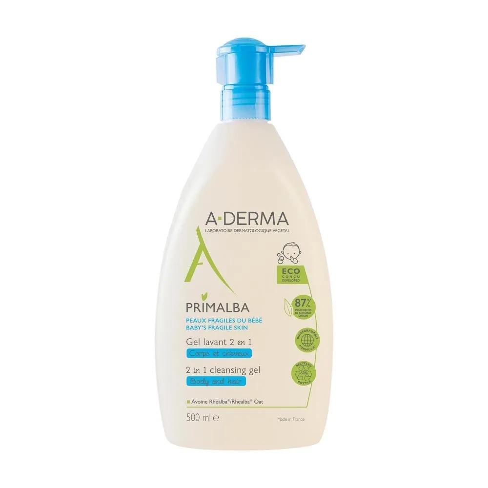 A-Derma Primalba Gel Lavante 2 In 1 Corpo e Capelli Gel Detergente Bambino 500 ml