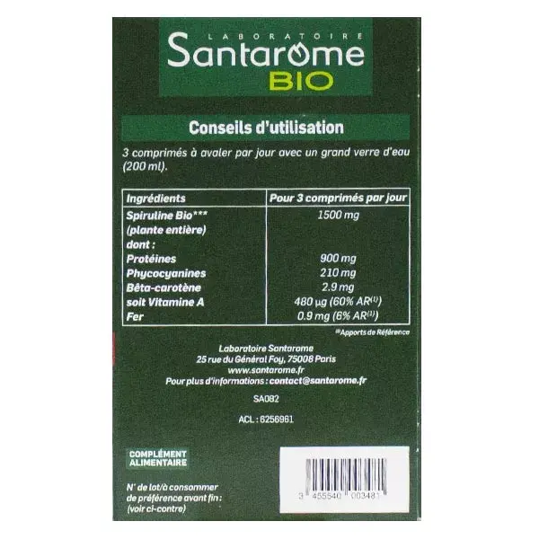 Santarome Bio Spirulina Pura 90 compresse