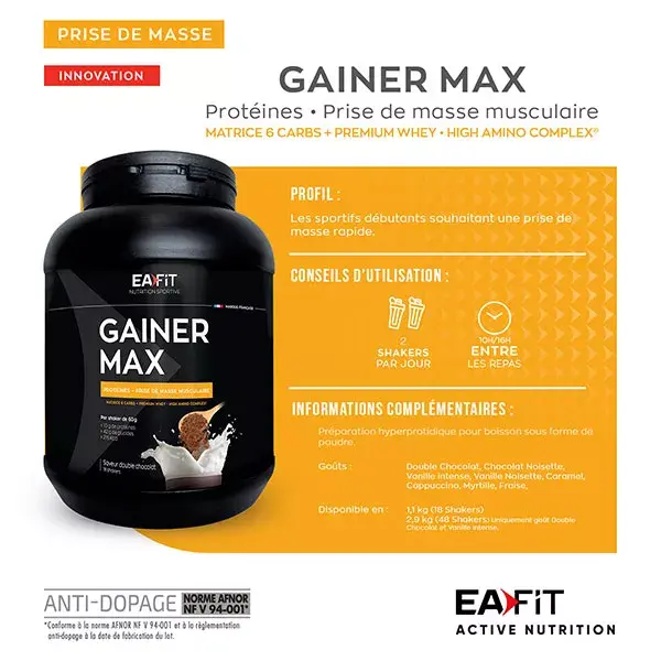 Eafit Gainer Max Vanille Intense 2.9kg
