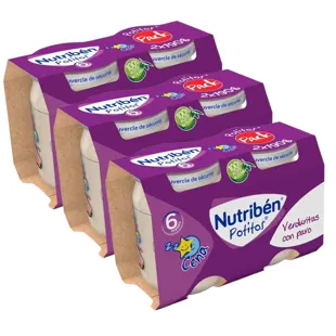Nutribén Potito Cena Verduritas con Pavo +6m 6x190 gr