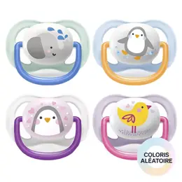 Avent Sucette Ultra Air 0-6m Mixte Animaux Lot de 2