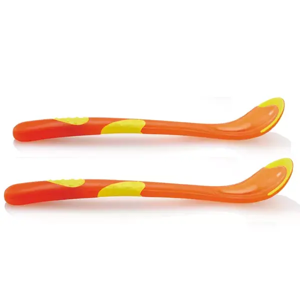 Nûby larga cucharas Thermosensibles azul y naranja + set de 6 m 2
