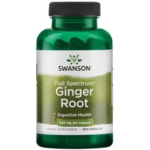 Swanson Full Spectrum Ginger Root 540mg 100 Capsules