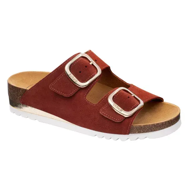 Scholl Comfort Shoes Mules Ilary SS 2 Rust Size 35