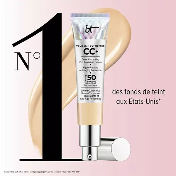 IT Cosmetics Fond de Teint Your Skin But Better CC+ Oil Free Matte Crème Correctrice Mate SPF40 Deep 32ml