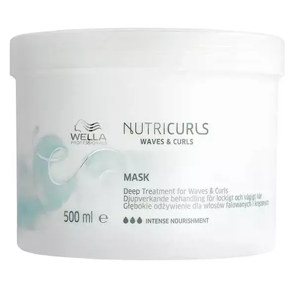 Wella Professionals Nutricurls Masque profond anti-frisottis pour cheveux ondulés et bouclés 500ml
