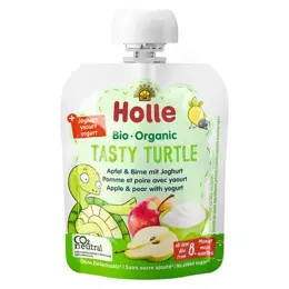 Holle Gourde Yaourt Tasty Turtle Pomme Poire +8m Bio 85g