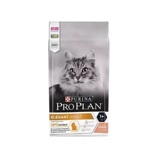 Purina Proplan Elegant OptiDerma Gatos Adultos Alimento de Salmón 1,5kg
