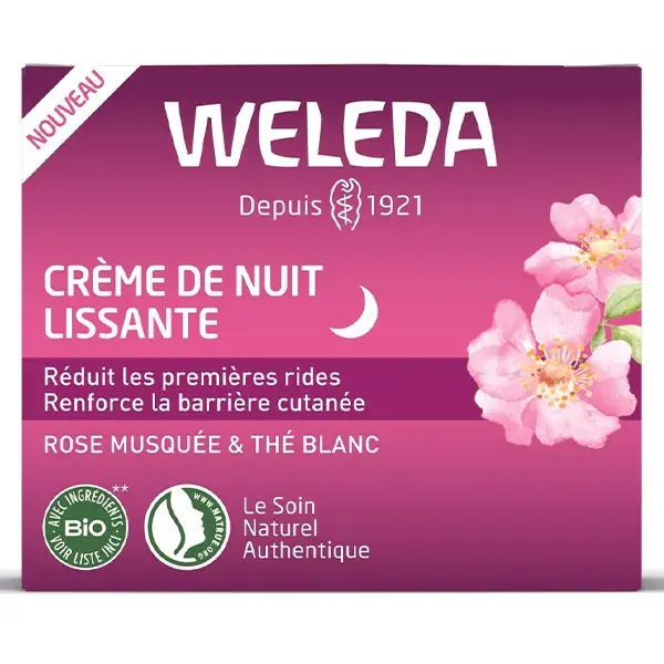 Weleda Crème De Nuit Rose Musquée & Thé Blanc 40 ml