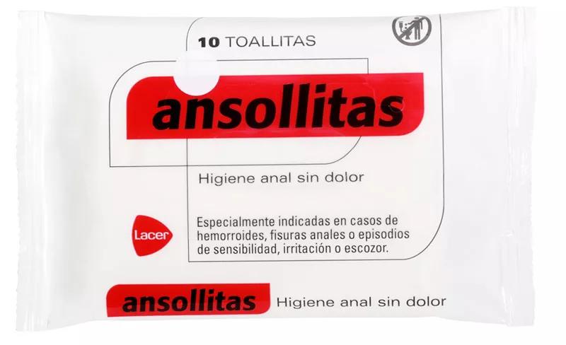 Lacer Ansollitas Toallitas para Higiene anal sin Dolor 10 uds