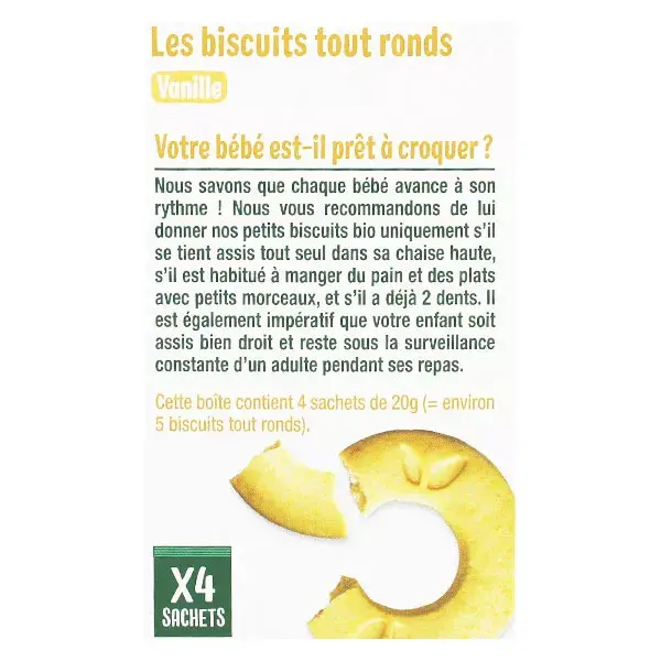 Good Gout Round Vanilla Biscuits 10 Months+ 80g 